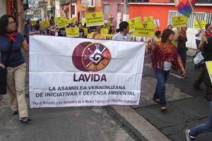 Marcha antinuclear en Xalapa